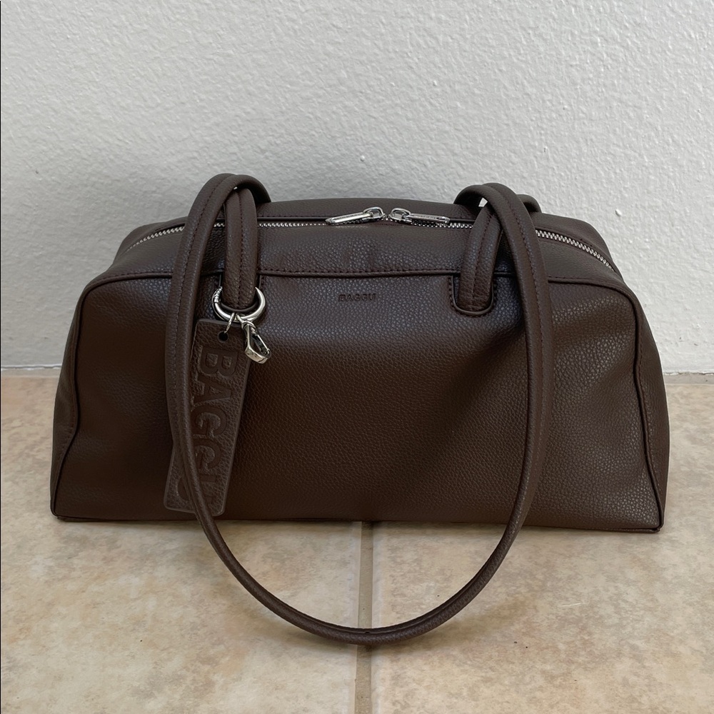BAGGU Recycled Leather Bowler Bag